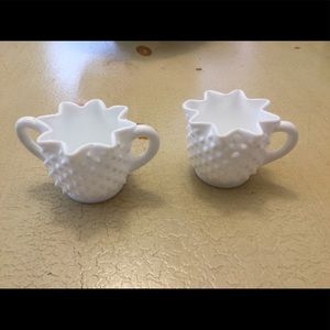 VINTAGE FENTON HOBNAIL CREAMER/SUGAR